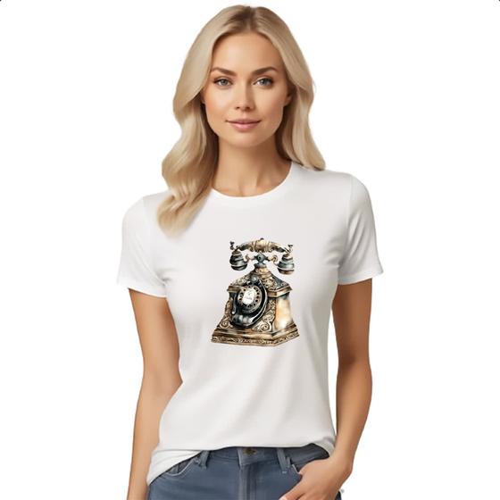 Imagem de Camiseta Baby Look Telefone antigo vintage