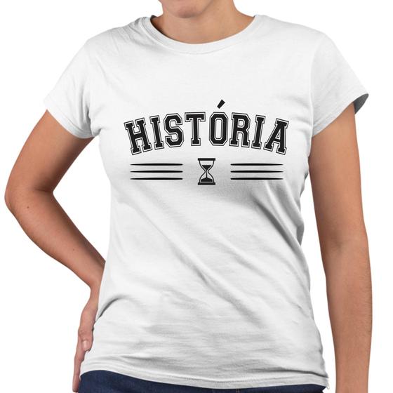 Imagem de Camiseta Baby Look Universitária História Profissão