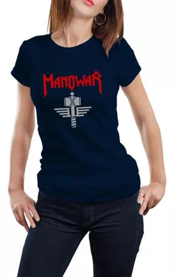 Imagem de Camiseta Baby lookFeminina  Show Banda Manowar Kings Of Metal Heavy