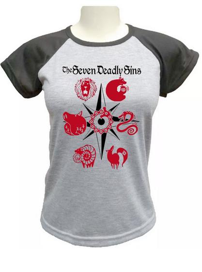 Imagem de Camiseta Babylook 7 Pecados Capitais Seven Deadly Sins