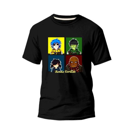 Imagem de Camiseta Banda Gorillaz Membros Rock Camisa Unissex Top