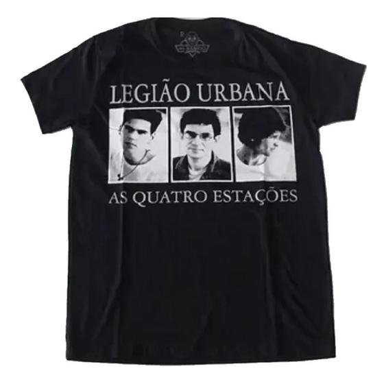 Imagem de Camiseta Banda Legião Urbana Blusa Adulto Rock Nacional Bo163 BM