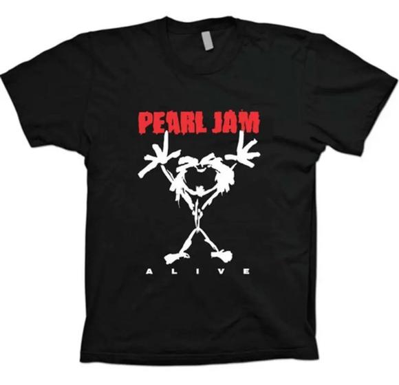Imagem de Camiseta Banda Rock Pearl Jam Alive Camisa Unissex 100% Algodão