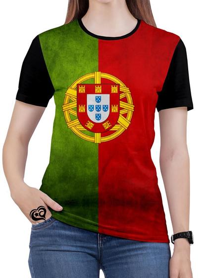 Imagem de Camiseta Bandeira Portugal PLUS SIZE Feminina Blusa