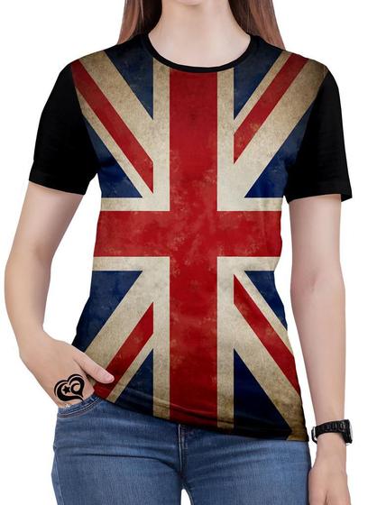 Imagem de Camiseta Bandeira Reino Unido Feminina blusa Inglaterra UK