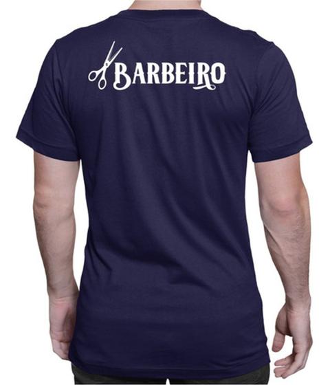 Imagem de Camiseta Barbeiro Camisa Uniforme Trabalho Salão Cabeleireiro 100% Algodão