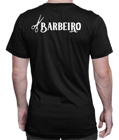 Imagem de Camiseta Barbeiro Camisa Uniforme Trabalho Salão Cabeleireiro 100% Algodão