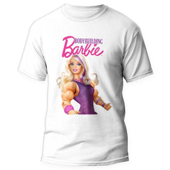 Imagem de Camiseta Barbie BodyBuilder Treino Fofo Academia 1