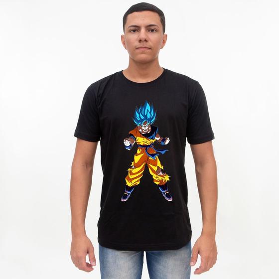Camiseta Básica 100% Algodão Estampada - Goku SSJ Blue - P M G GG - D'LUJO - Outros Moda e Acessórios - Magazine Luiza Camiseta Básica 100% Algodão Estampada - Goku SSJ Blue - P M G GG - D'LUJO - Outros Moda e Acessórios - Magazine Luiza