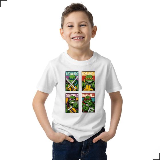 Imagem de Camiseta Básica 100%Algodão Tartaruga Rafael Ninja Donatello