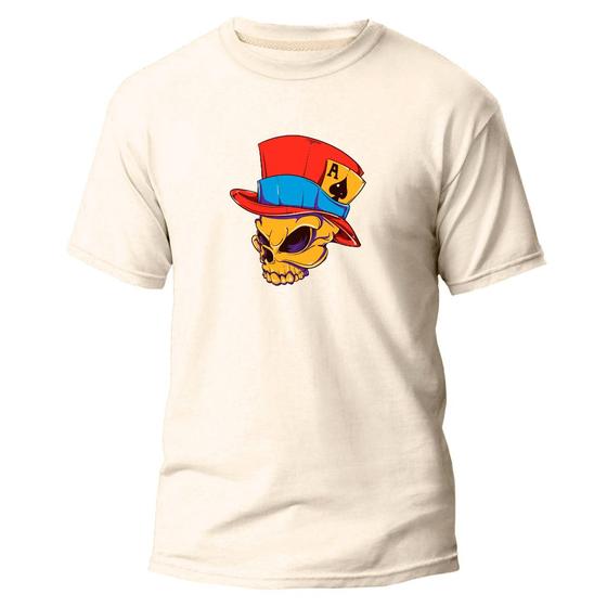 Imagem de  Camiseta Basica Algodão Premium Estampa Digital Crânio