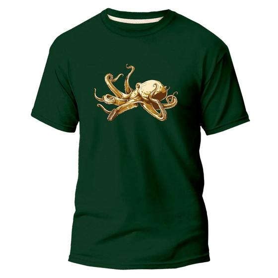 Imagem de Camiseta Básica Algodão Premium Estampa Digital O Polvo Gold