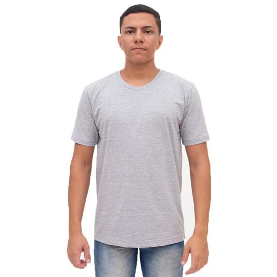 Imagem de Camiseta Basica Camisa Slim Masculina Algodao de Qualidade Gola Redonda Dia a Dia Academia Verao