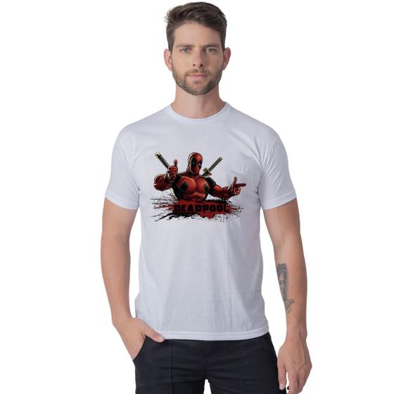 Imagem de Camiseta Básica Estampada Masculina Gola Careca Manga Curta Animes DeadPoll 