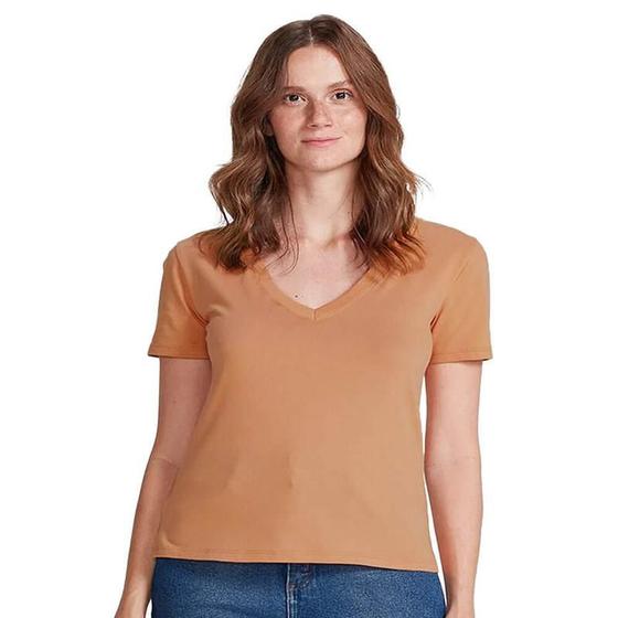 Imagem de Camiseta Básica Feminina Hering 4EZ9 100% Algodão