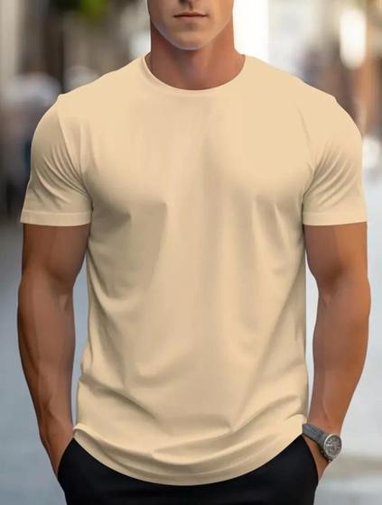 Imagem de Camiseta Básica Masculina 100% Algodão Premium Manga Curta