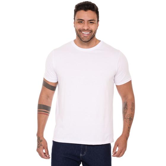 Imagem de Camiseta Básica Masculina Algodão Lisa Manga Curta Camisa