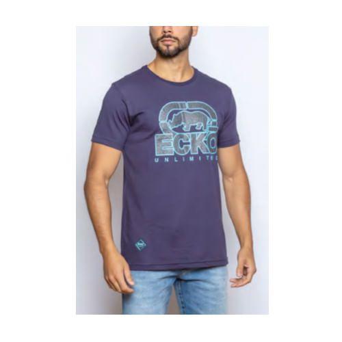 Imagem de Camiseta Básica Masculina com Estampa Glitter Marinho K863A - Ecko