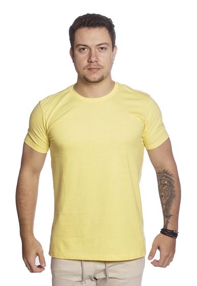 Imagem de Camiseta Básica Masculina Gola Careca Algodão Várias Cores