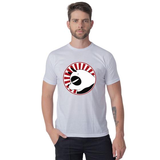 Imagem de Camiseta Básica Masculina Slim Manga Curta Gola Careca Estampa Panda Ranma Personalizado Algodão Premium