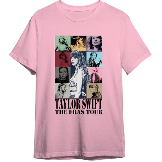 Imagem de  Camiseta Basica The Eras Tour Taylor Swift Frente E Costas