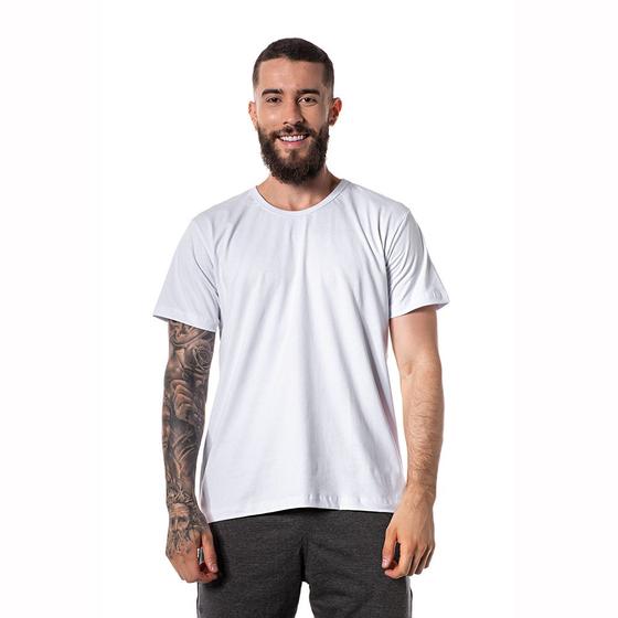 Imagem de Camiseta Básicas Masculina Branca 100% Algodão