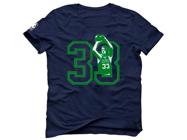 Imagem de Camiseta Basquete Boston Bill Russell Larry Bird Esportiva