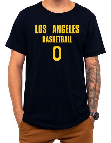 Imagem de Camiseta Basquete Los Angeles Basketball Número 0 Esportiva