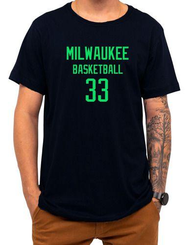 Imagem de Camiseta Basquete Milwaukee Basketball Número 33 Esportiva