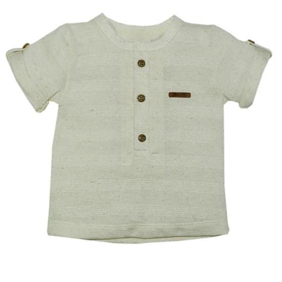 Imagem de Camiseta bata infantil masculina reconnect creme