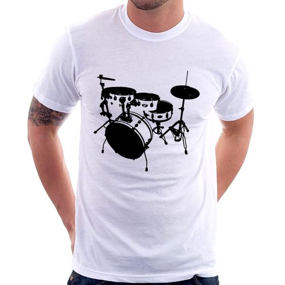 Imagem de Camiseta Bateria Música Baterista - Foca na Moda