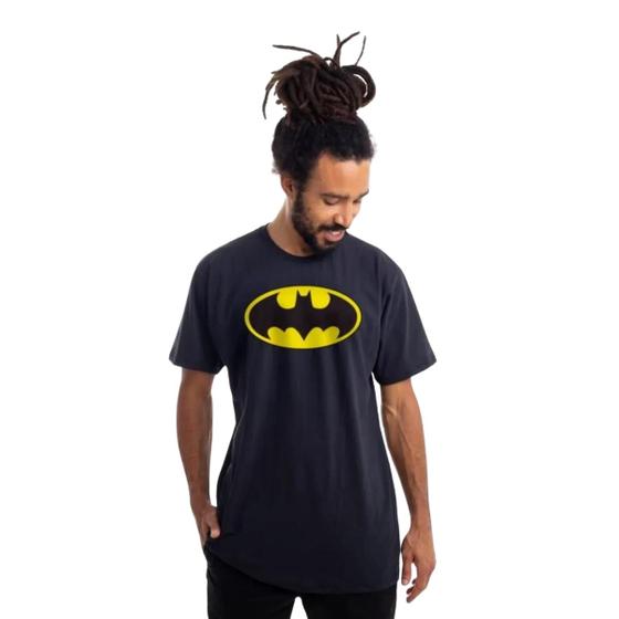 Imagem de Camiseta Batman Logo Preta Unissex Adulto Oficial Dc