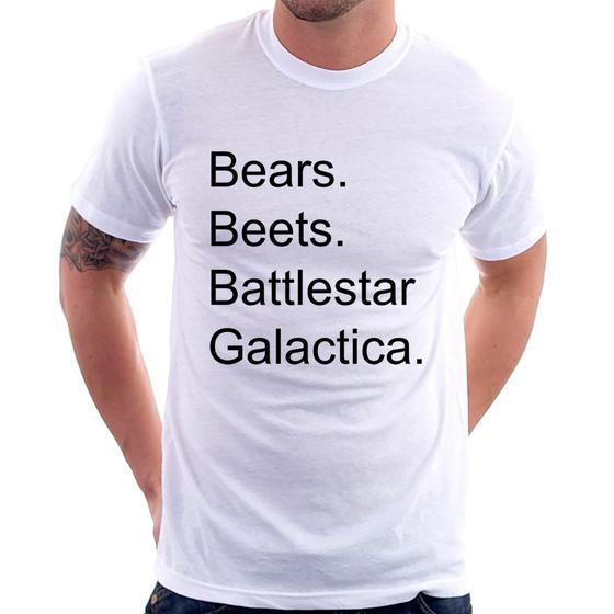 Imagem de Camiseta Bears. Beets. Battlestar Galactica. - Foca na Moda