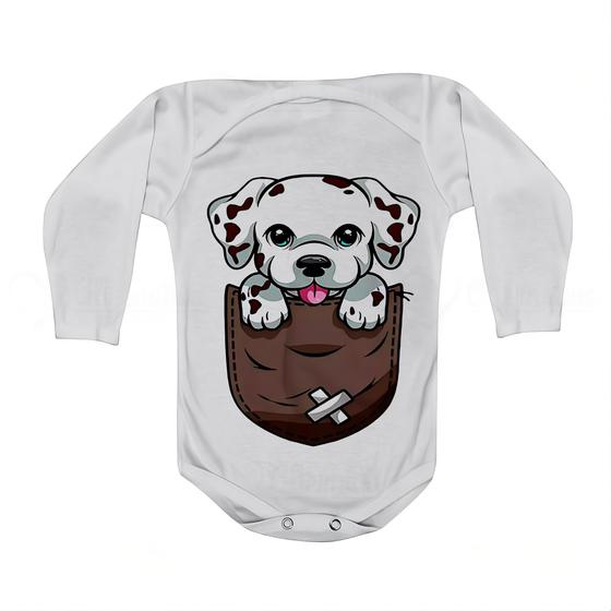 Imagem de Camiseta Bebê Manga Curta Estampado Cachorrinho Dalmata