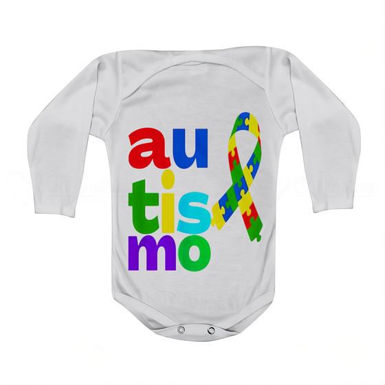 Imagem de Camiseta Bebê Manga Curta Estampado de Autismo Autista