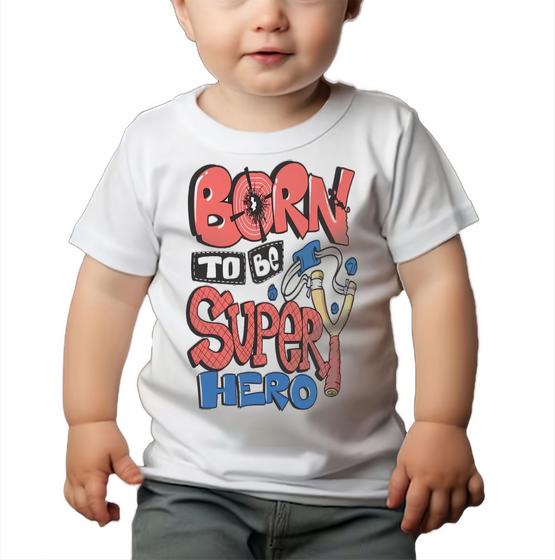 Imagem de Camiseta Bebê Manga Curta Estampado de Super Herói