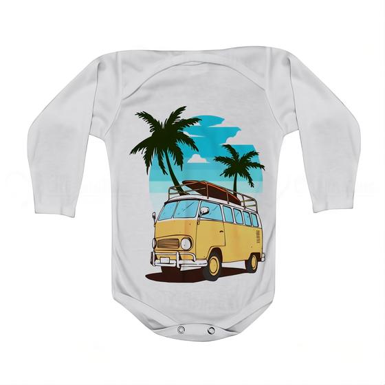 Imagem de Camiseta Bebê Manga Curta Estampado Desenho de Kombi