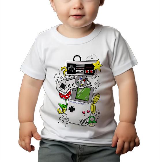 Imagem de Camiseta Bebê Manga Curta Estampado Gamer Games