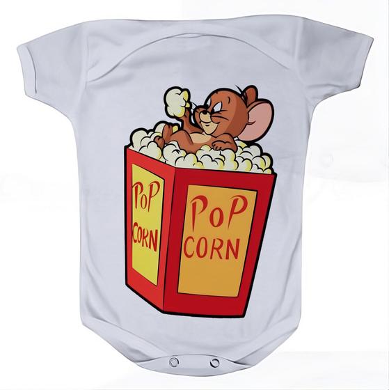 Imagem de Camiseta Bebê Manga Curta Estampado Pipoca Jerry