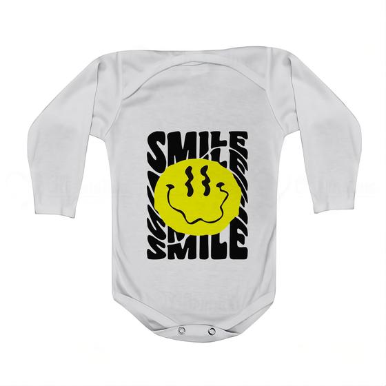 Imagem de Camiseta Bebê Manga Curta Estampado Smile Emoji Sorriso