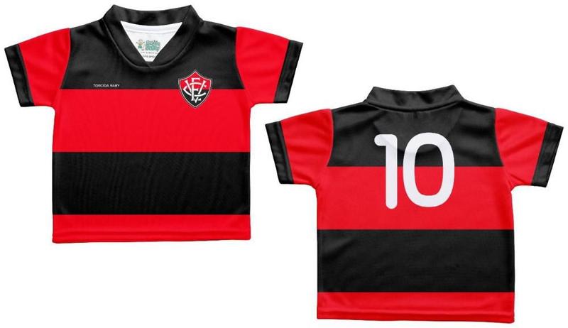 Imagem de Camiseta Bebê Vitória Listrada - Torcida Baby