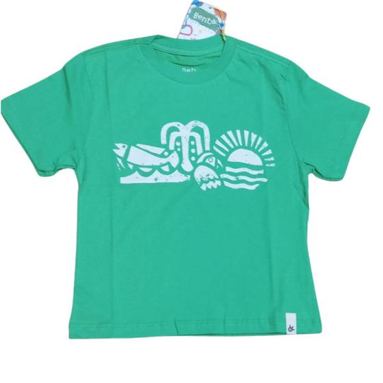 Imagem de Camiseta Bento Fábula Carimbo Silk Malha Verde Verão