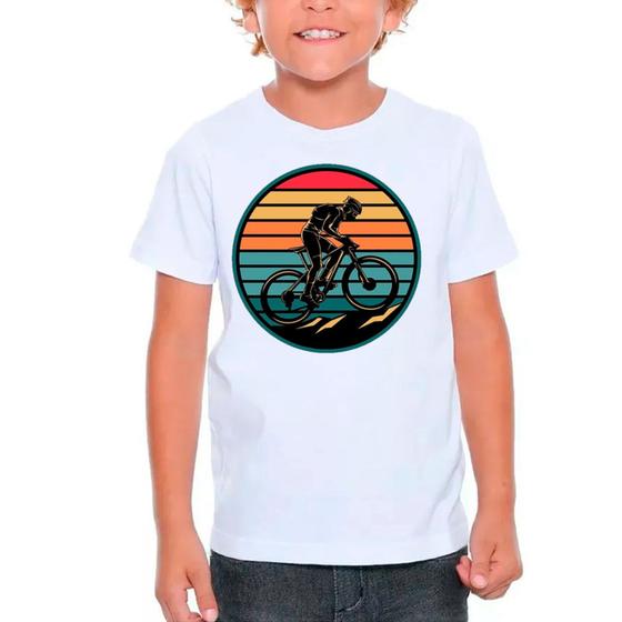 Imagem de Camiseta Bicicleta Bike Ciclista Branca Infantil02