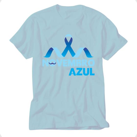 Imagem de Camiseta bigode novembro azul blusa campanha prevenção