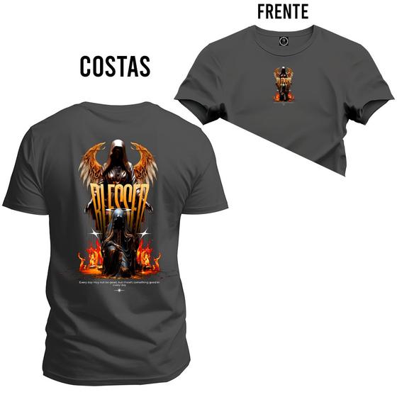 Imagem de Camiseta Blessed Varias Cores Estampada Confortável