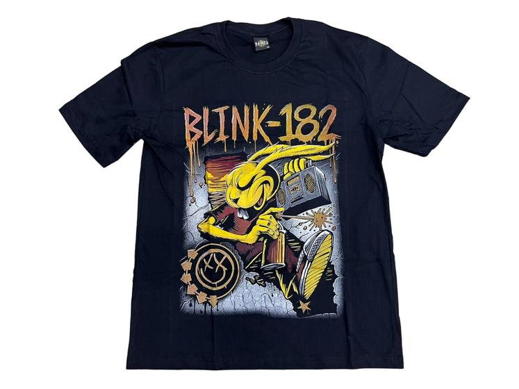 Imagem de Camiseta Blink 182  Blusa Adulto Preta Logo Banda de Rock Punk Metal HCD606 BM