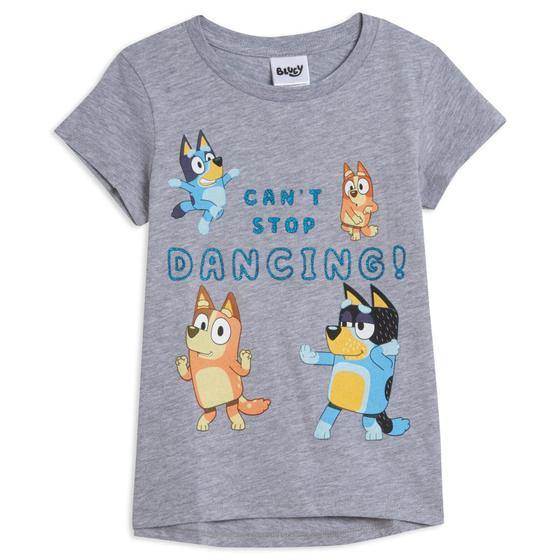 Imagem de Camiseta Bluey Family Bingo Bandit Mom Grey para meninas de 7 a 8 anos