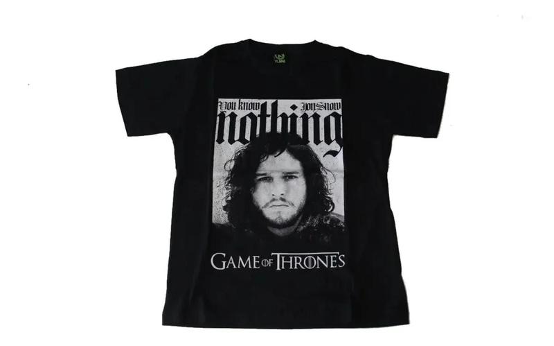 Imagem de Camiseta Blusa Adulto Unissex Série Game Of Thrones GOT Jon Snow Fl4131 BM