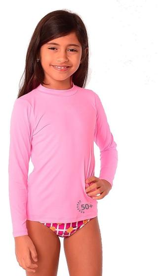 Imagem de Camiseta Blusa Camisa Proteção Solar Uv 50 Infantil Azul 2a8