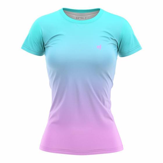 Imagem de Camiseta Blusa Feminina Academia Treino Fitness Camisa Dry Fit ante odor Caminhada Protecao UV50